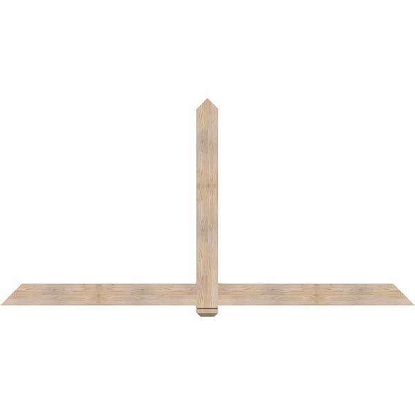 Ekena Millwork Eugene Smooth Timber Gable Bracket, Douglas Fir, 108"W x 54"H x 3 1/2"D x 5 1/2"F, 12/12 Pitch GBW108X54X0406EUG00SDF - main